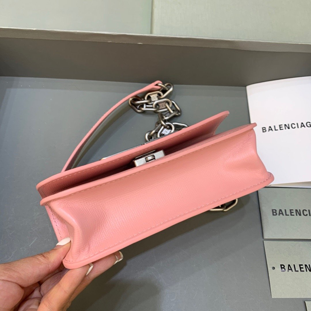 Balen Gossip Small On Chain Shoulder Bag Light Pink, For Women, Bags 7.4in/19cm
