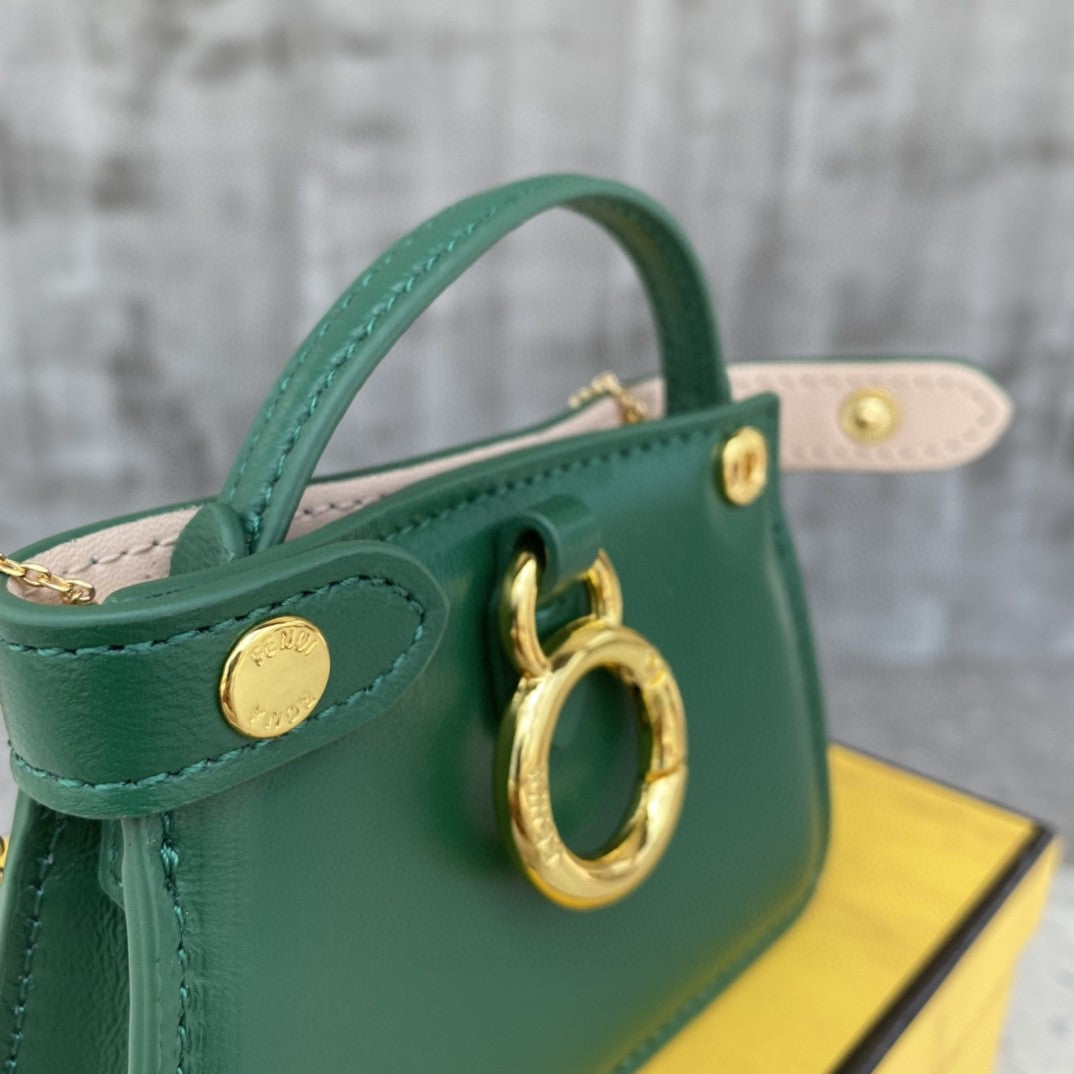 FI Nano Peekaboo Charm Crossbody Green Bag For Woman 12cm/4.5in