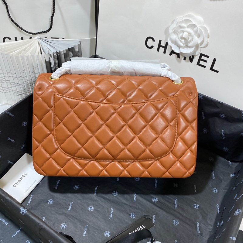 ChanelLarge Classic Handbag Gold Hardware Brown For Women, Women’s Handbags, Shoulder Bags 11.8in/30cm
