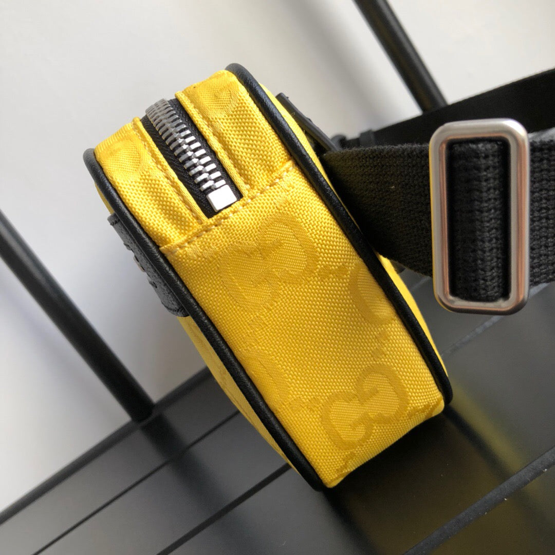 gg Off The Grid Belt Bag Yellow gg ECONYL® For Men 9.5in/24cm gg