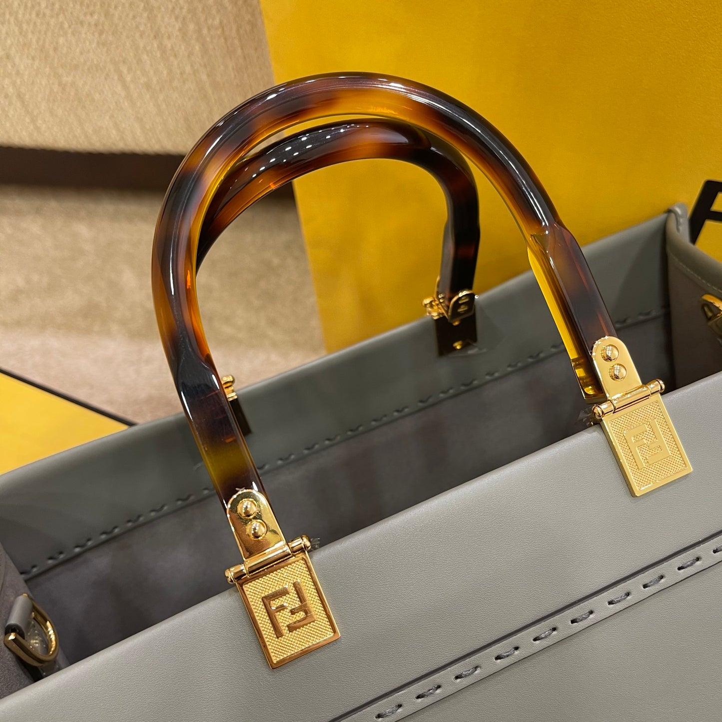 FI Tote Bag Grey For Women, Wonmen’s Bags 13.8in/35cm FF 8BH386ABVLF1BZC