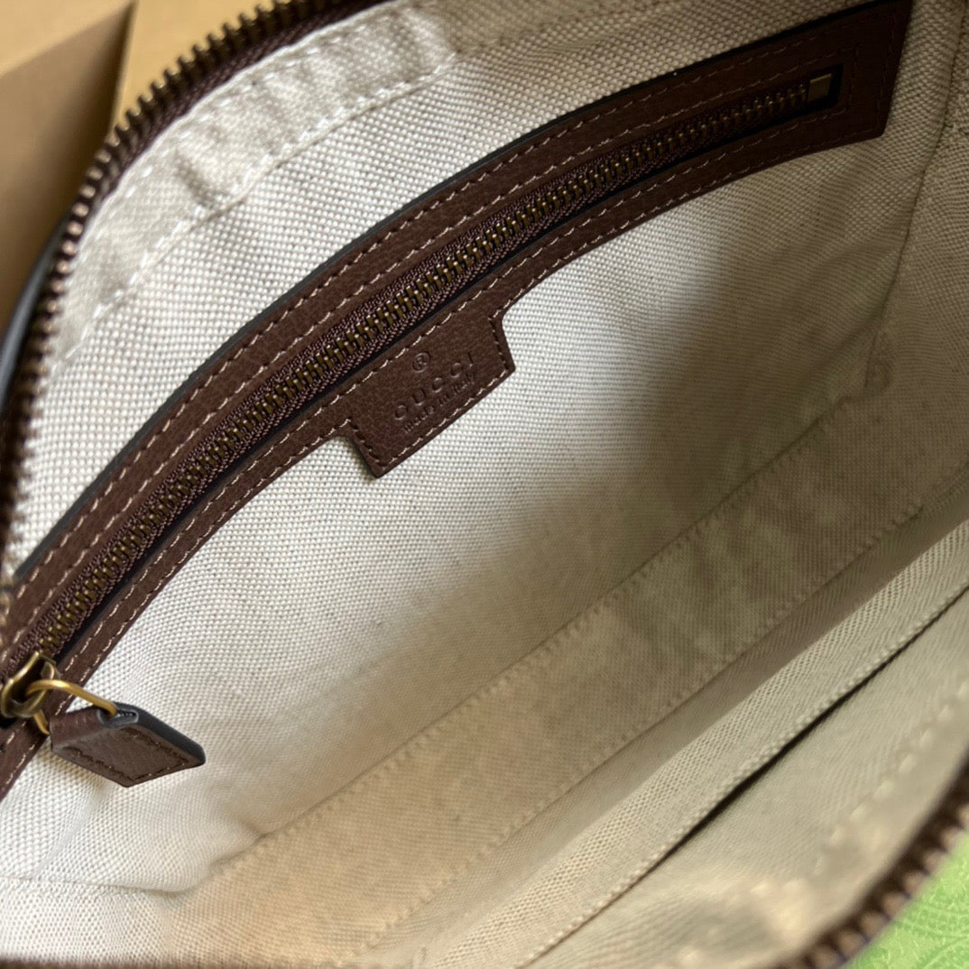 gg Ophidia gg Shoulder Bag Beige And Ebony gg Supreme Canvas For Women 9.2in/23cm gg 699439 9C2ST 8920