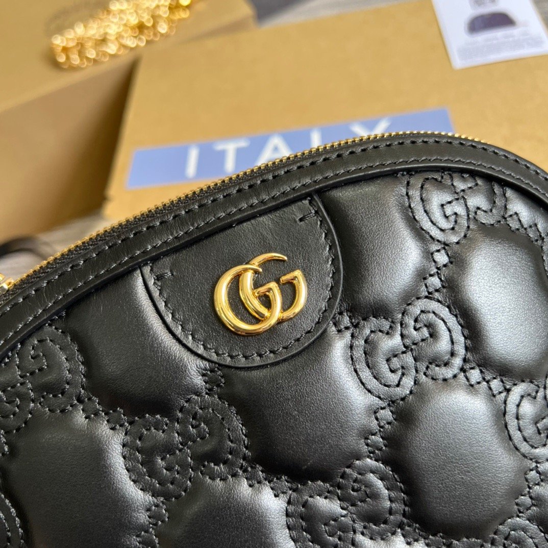 gg Matelasse Shoulder Bag Black For Women, Women’s Bags 9in/23cm gg