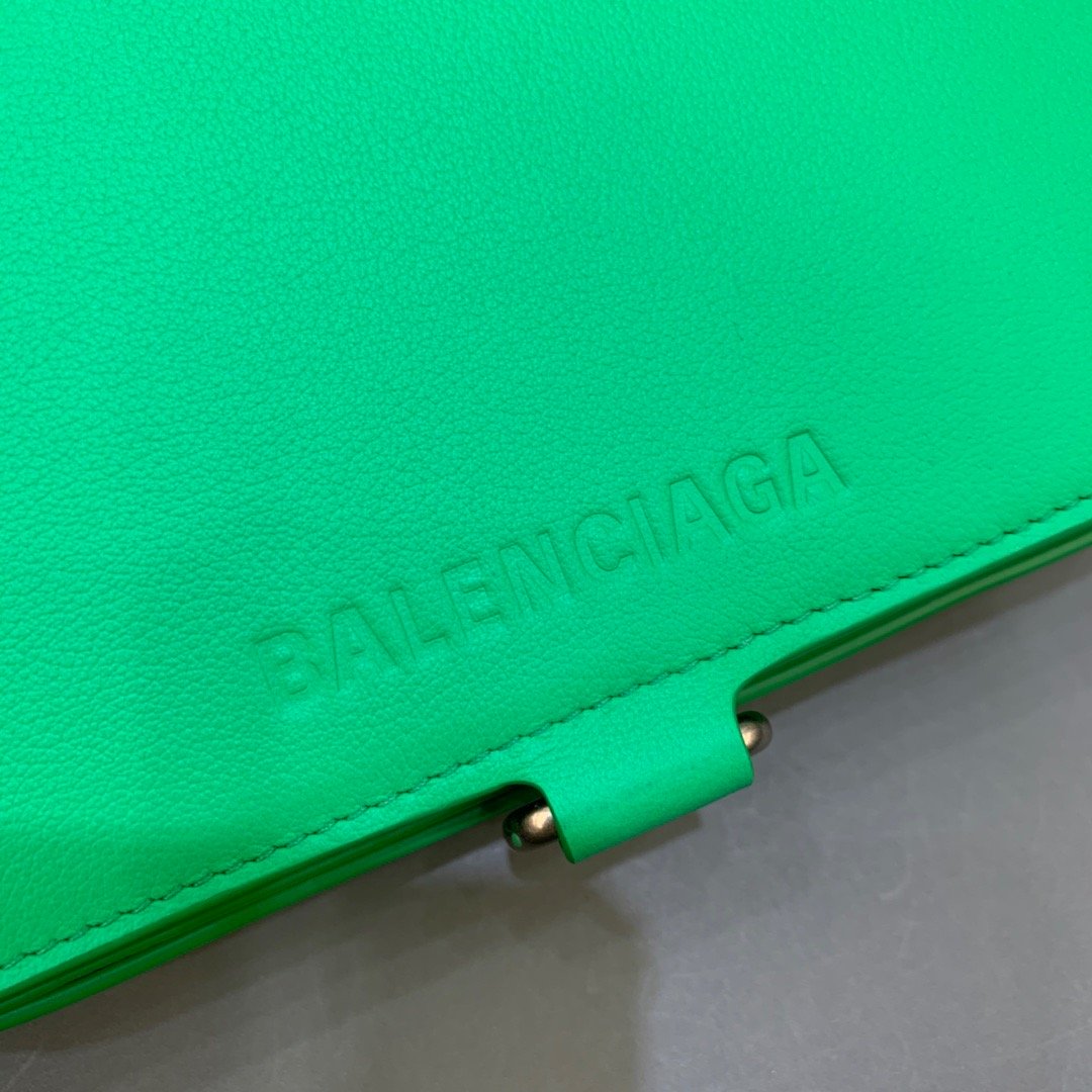 Balen Bondage Wallet With Chain Green, For Women, Bags 8in/20cm