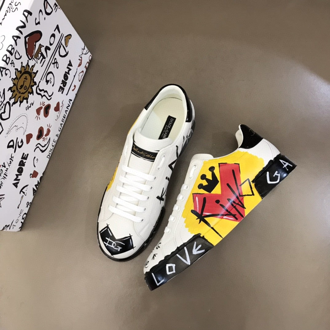 DG Limited Edition Portofino Sneakers White For Men DG Shoes