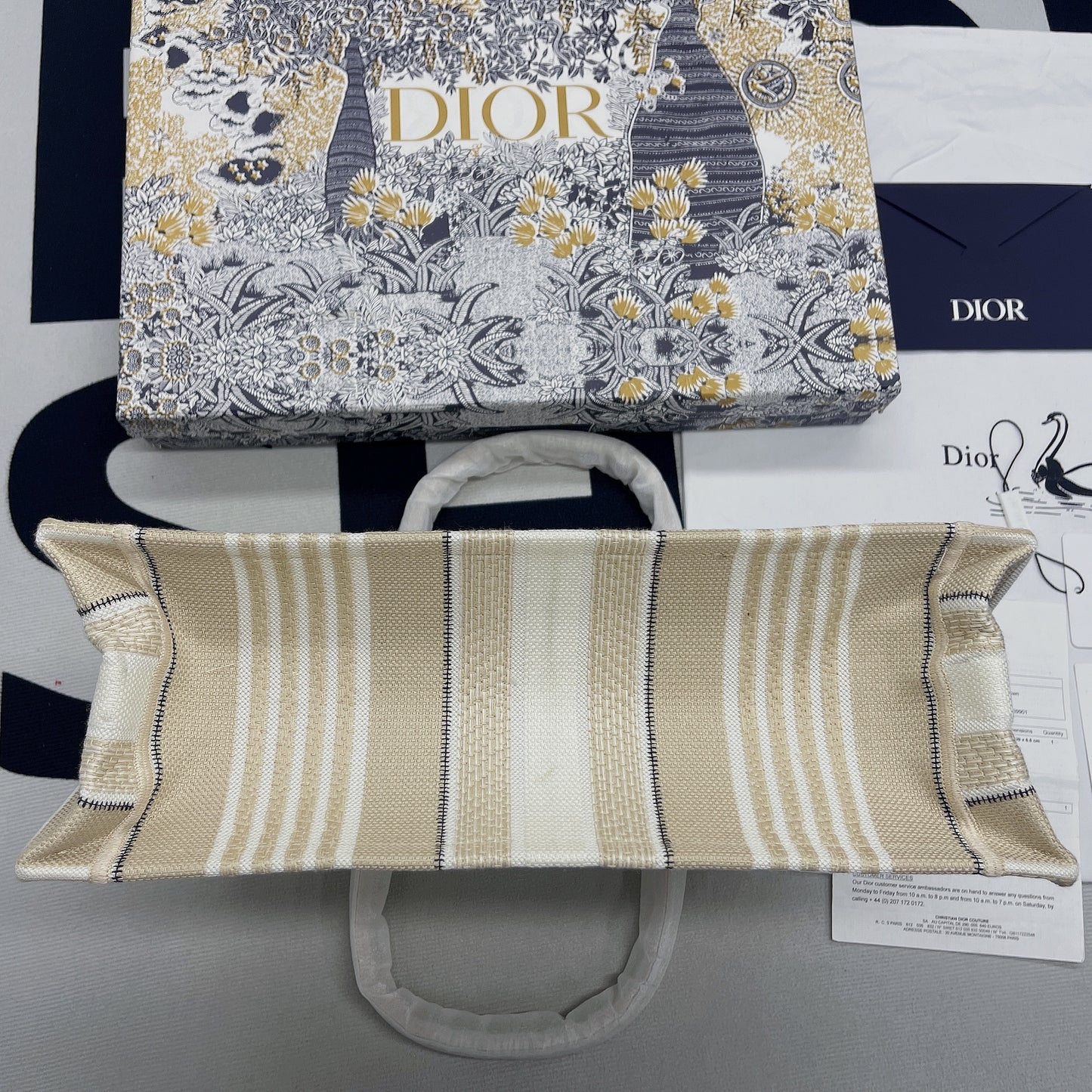 DI Medium Book Tote Beige, For Women, Women’s Handbags 14in/36cm CD