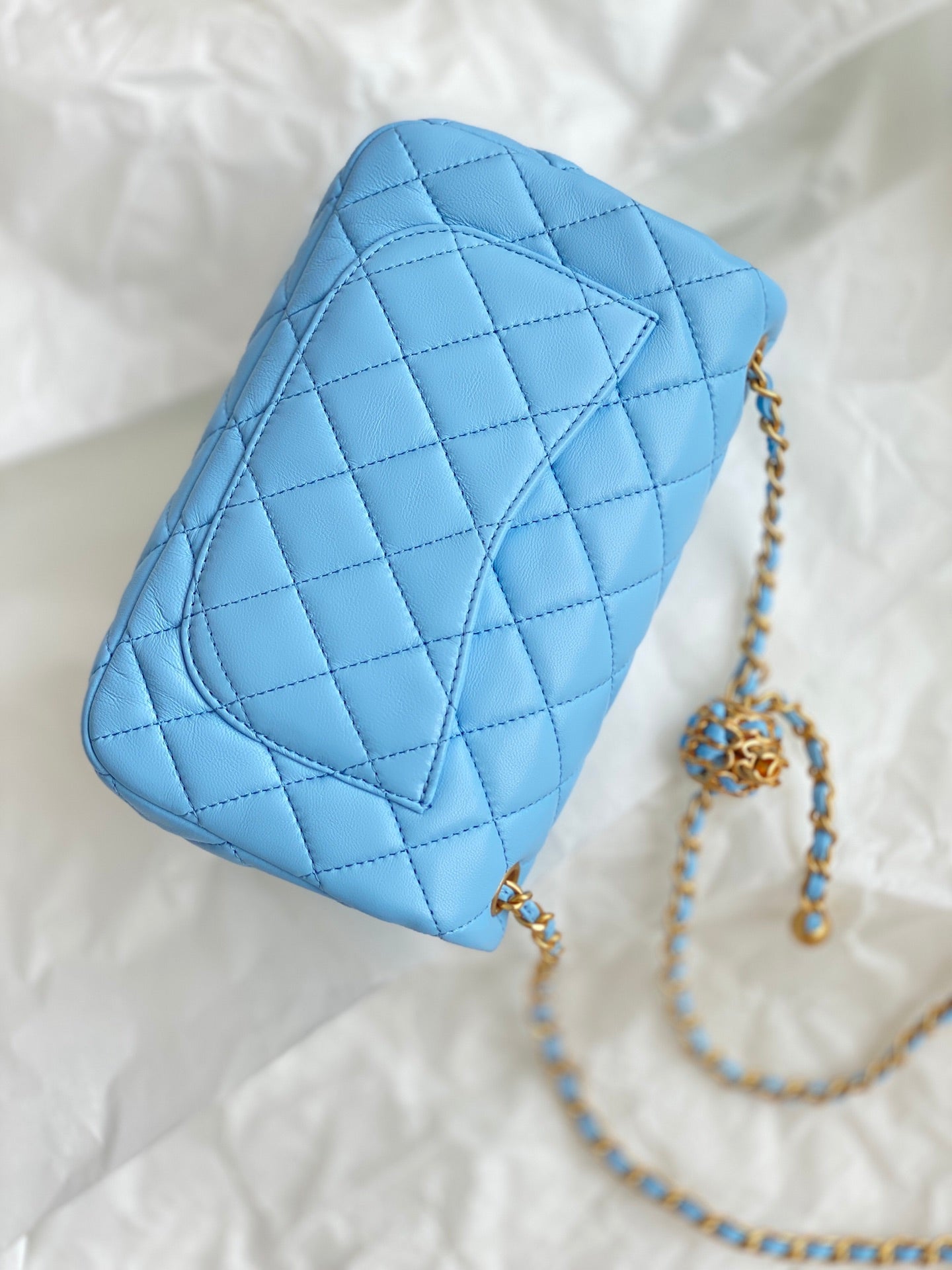 ChanelMini Flap Bag Blue For Women, Women’s Bags 7.9in/20cm