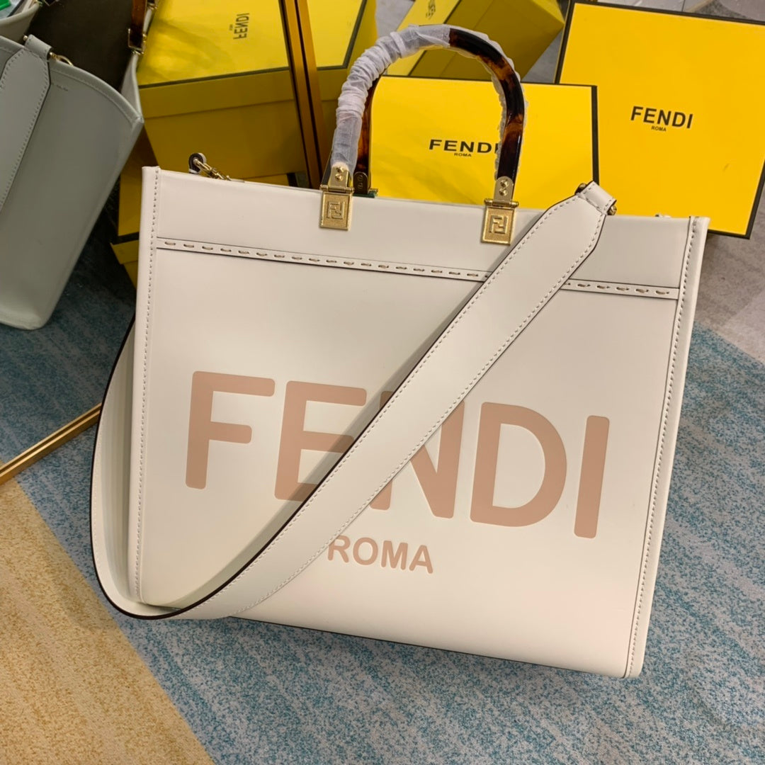 FI Sunshine Handle Bag White For Women, Women’s Handbags, Shoulder And Crossbody Bags 14.2in/36cm FF 8BH386ABVLF0K7E