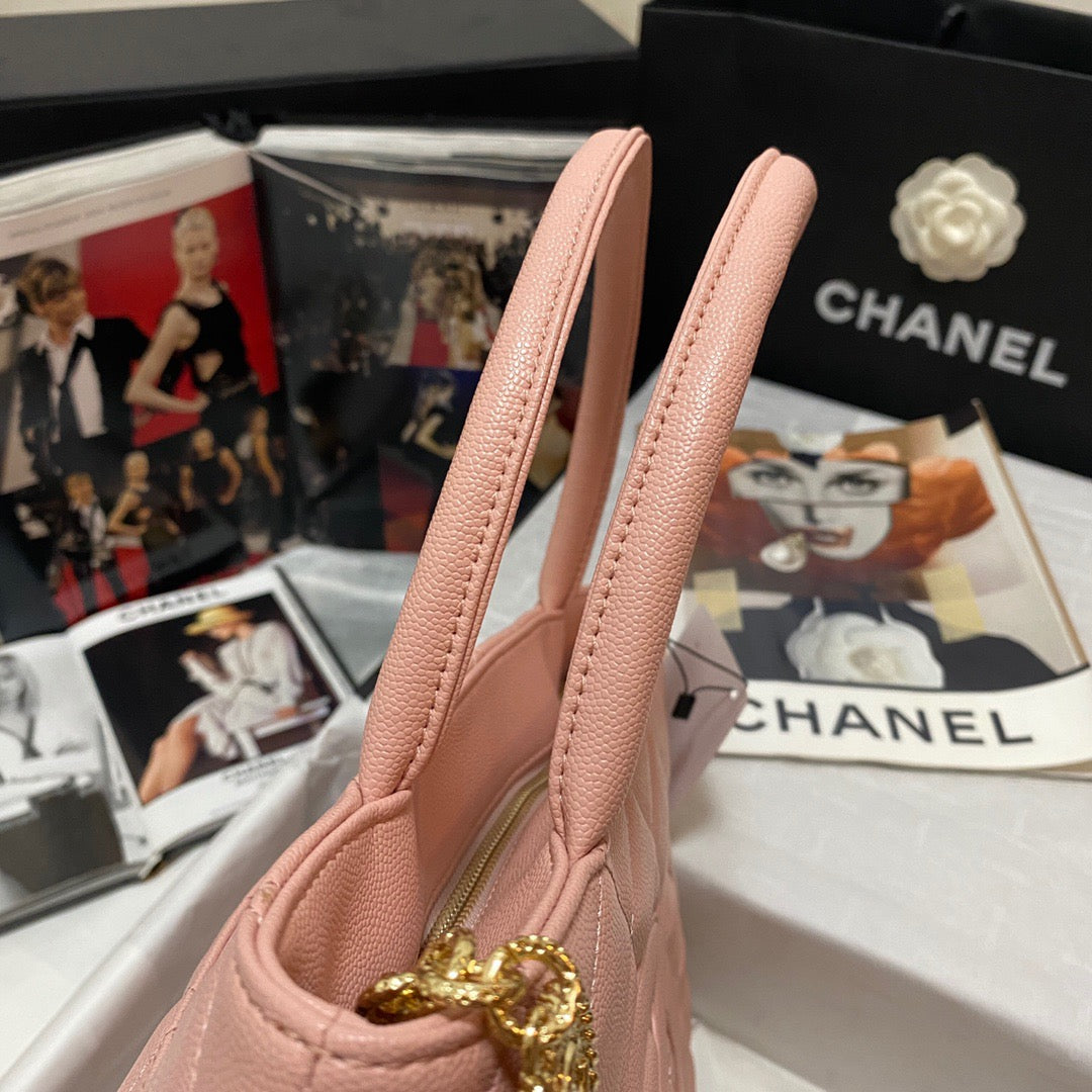 ChanelMedallion Tote Gold Hardware Caviar PiNike For Women, Women’s Handbags, Shoulder Bags 15.6in/32cm