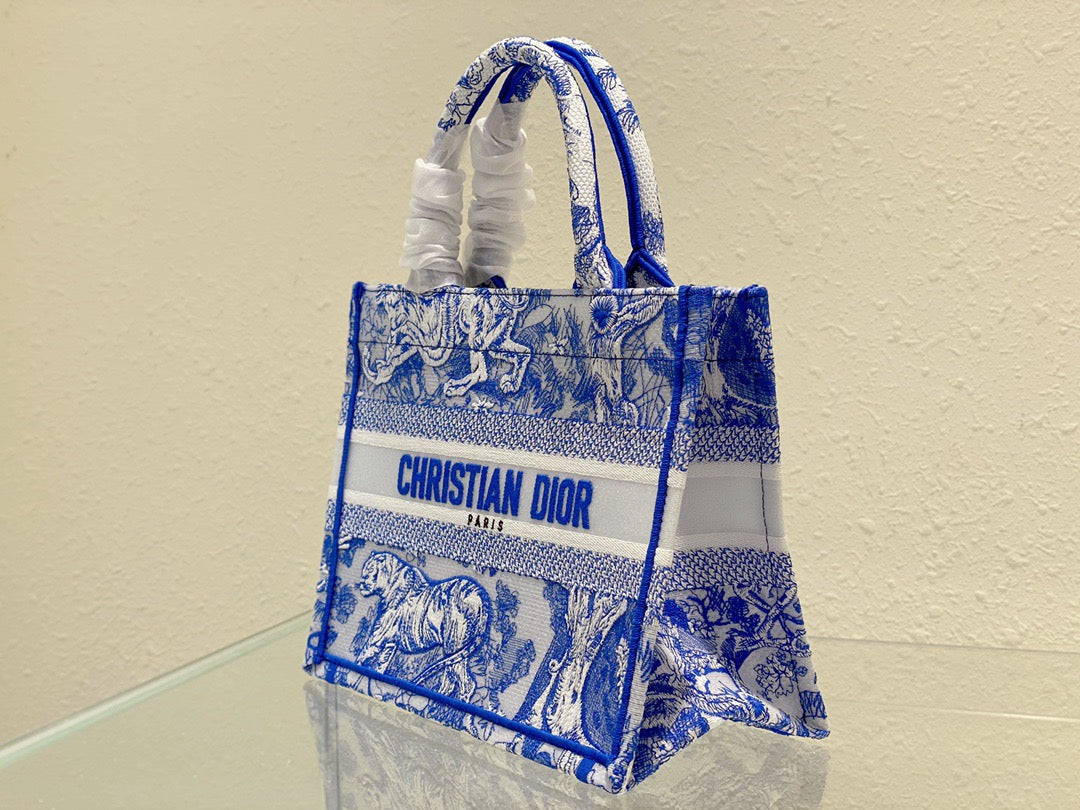 DI Small Book Tote Blue, For Women, Women’s Handbags 26.5cm/10.5in CD M1265ZRVJ_M808