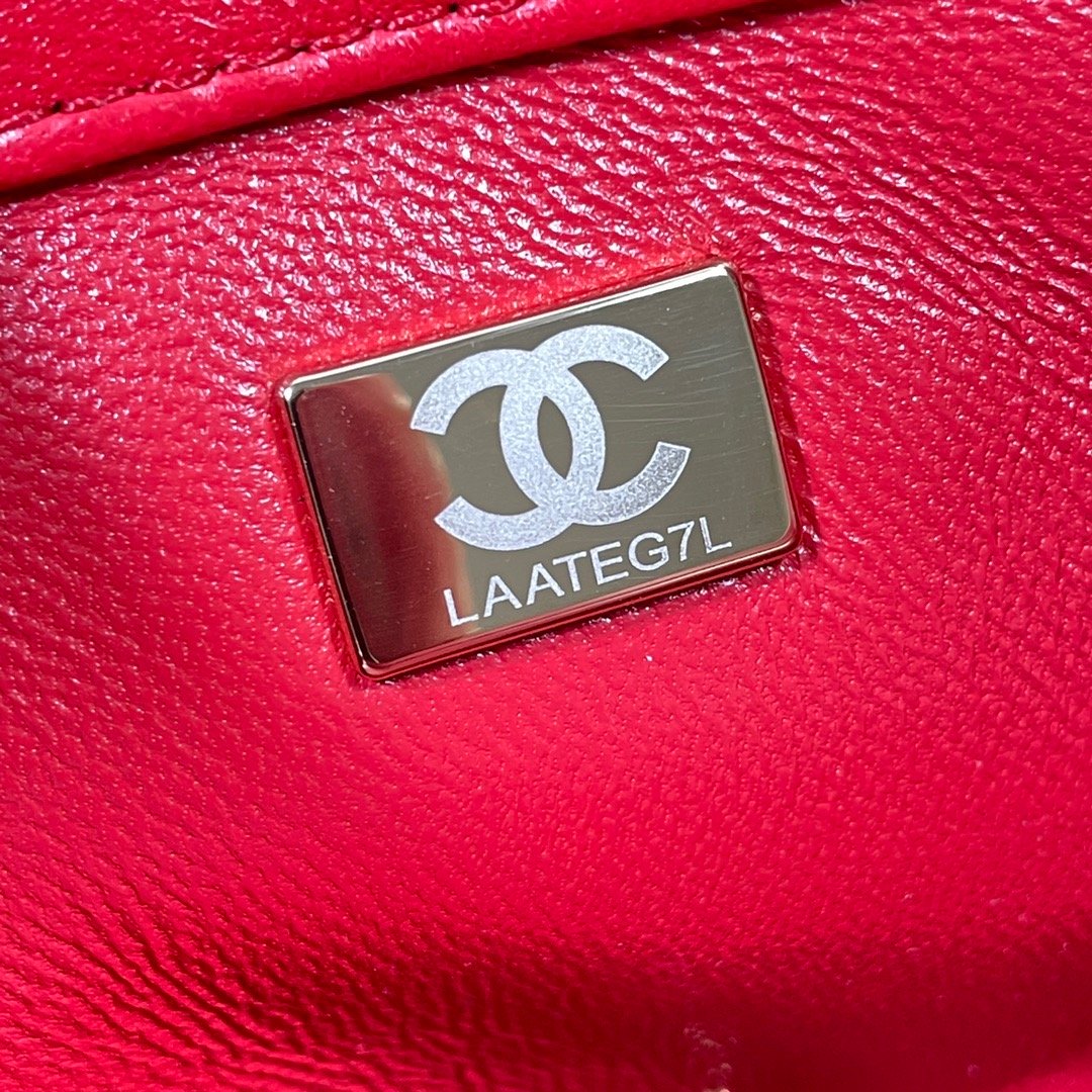 ChanelLarge Flap Bag Gold Hardware Red For Women, Women’s Handbags, Shoulder Bags 9.1in/23cm AS3367