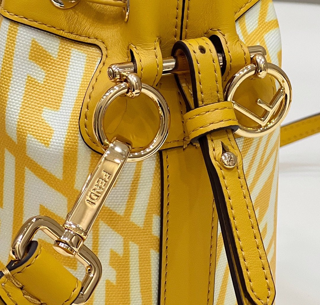FI Mon Tresor Bag Yellow For Women, Women’s Handbags, Shoulder And Crossbody Bags 7.1in/18cm FF 8BS010