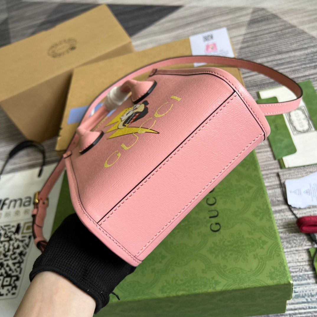 gg Bananya Print Mini Tote Bag Pink For Women, Women’s Bags 7.9in/20cm gg 671623 U5XAG 5964