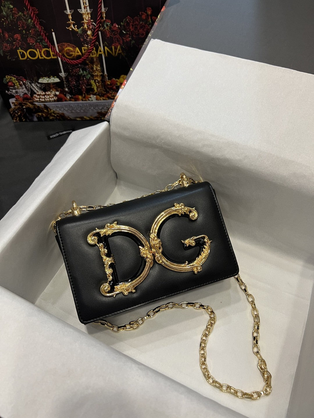 DG Nappa DG Girls Shoulder Bag Black For Women 8.3in/21cm DG BB6498AZ80180999
