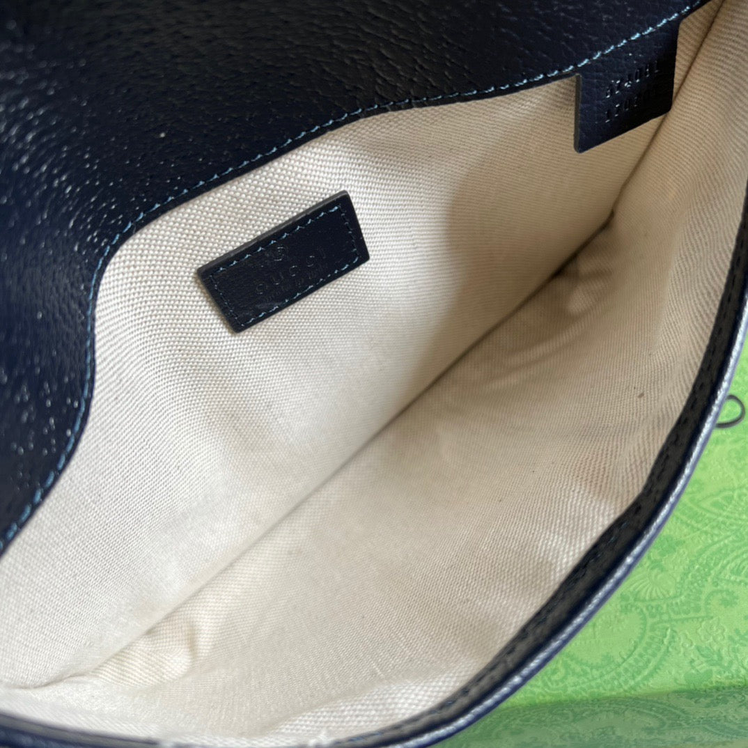 gg Ophidia Belt Bag Beige And Blue gg Supreme Canvas For Men 8.7in/22cm gg 674081 96IWN 4076