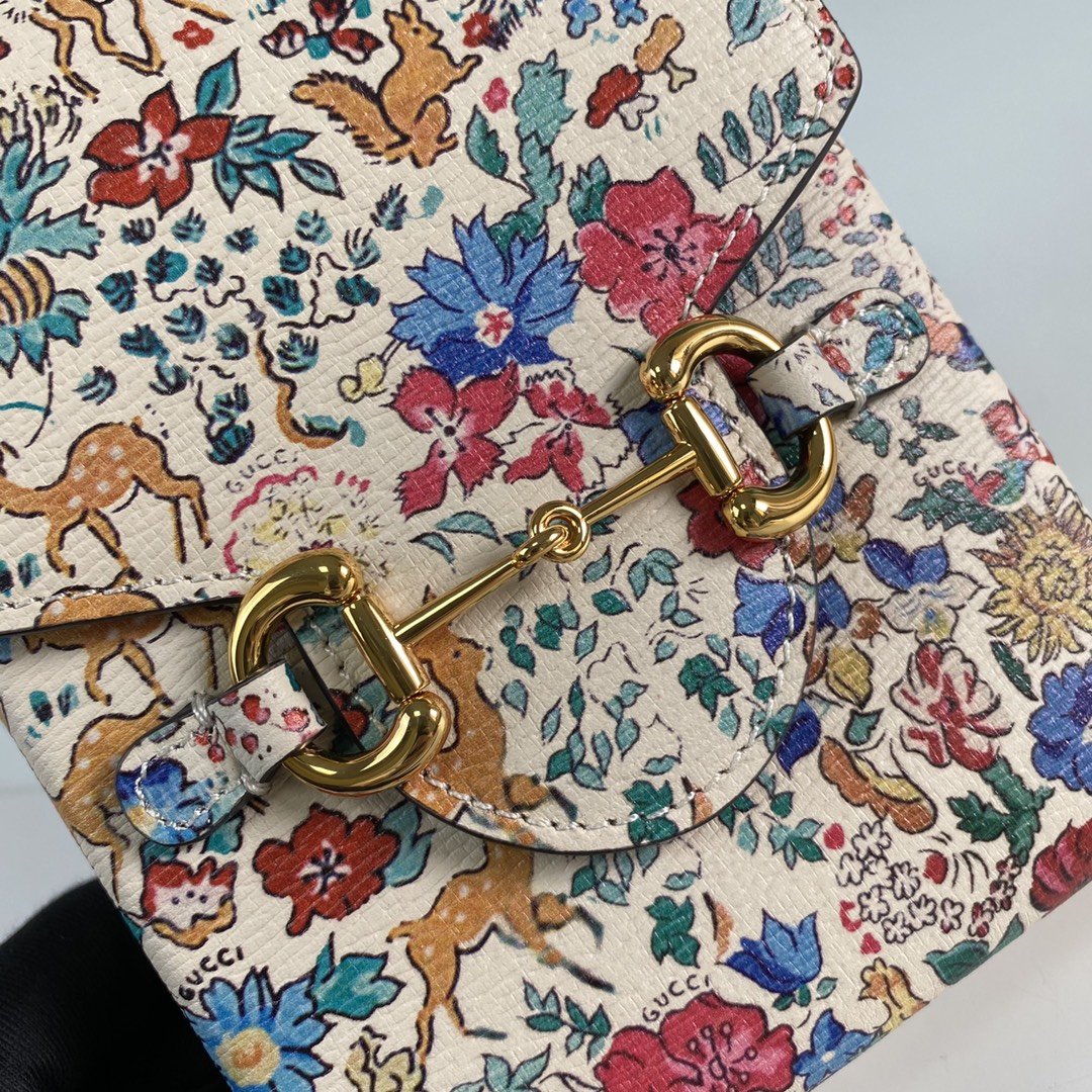 gg Horsebit 1955 Mini Flora Bag For Women And Men 6.7in/17cm gg