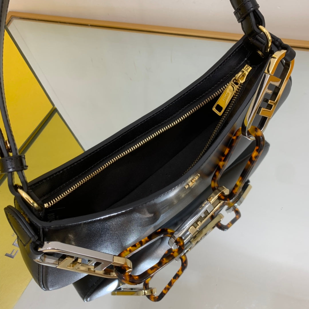 FI O’Lock Swing Black Bag For Woman 32cm/12in 8BS068AHM0F19KX