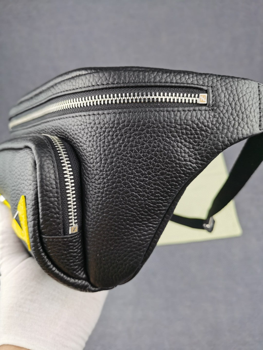 FI Little Monster Belt Bag Black/Yellow For Men, Men’s Bags 7.9in/20cm FF