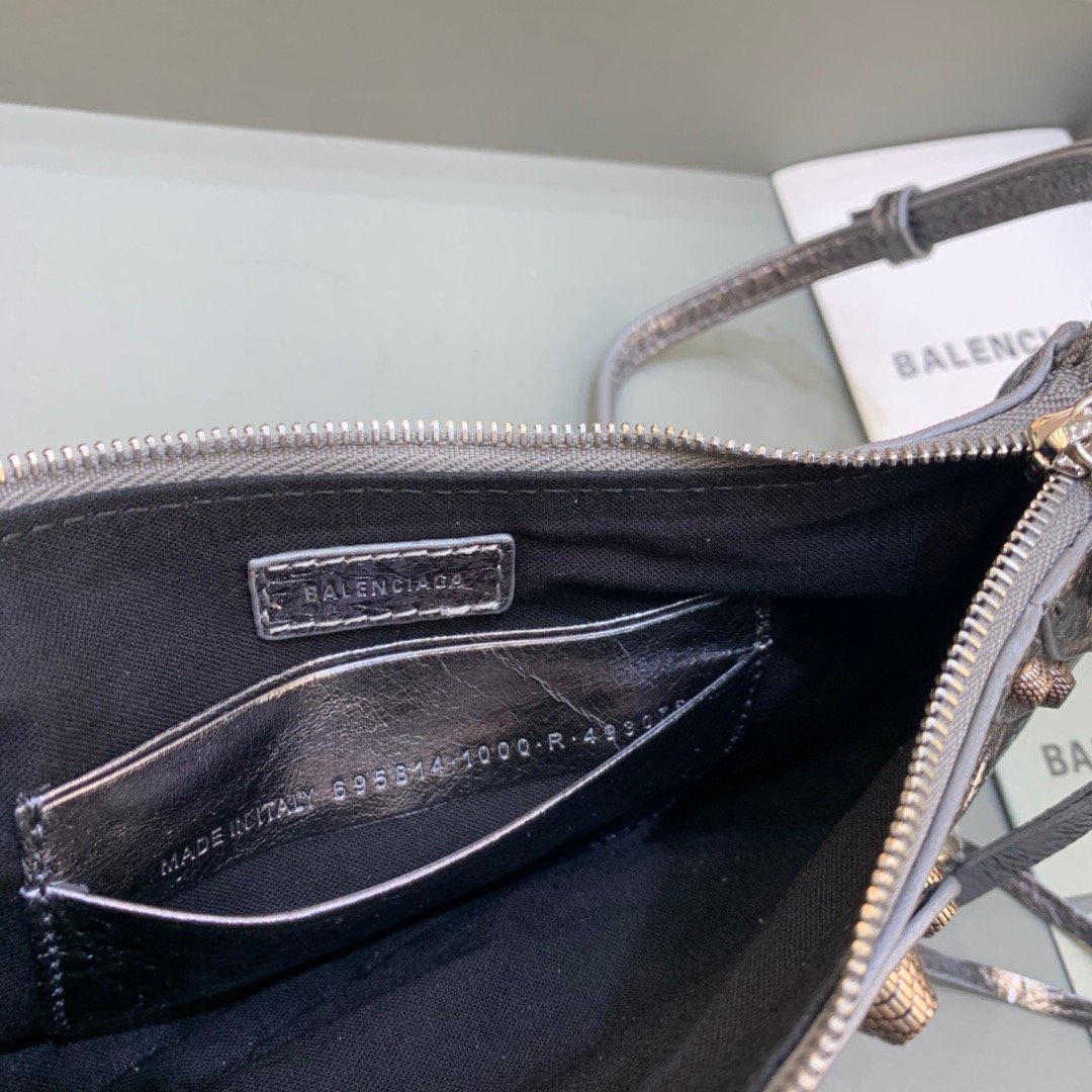 Balen Le Cagole Mini Bag With Chain In Grey, For Women, Bags 8.2in/21cm