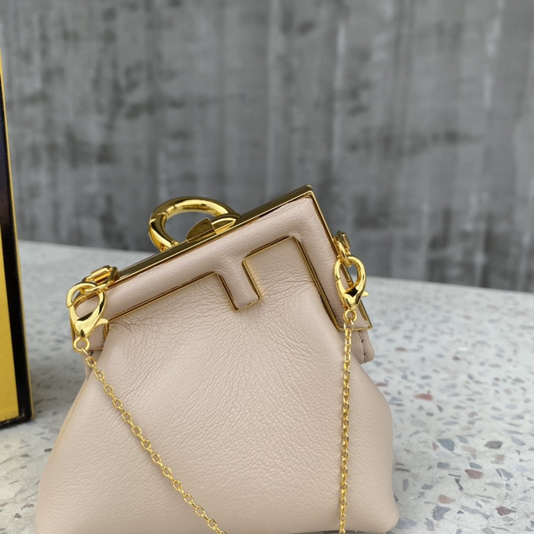 FI Nano First Charm Beige Bag For Woman 10cm/4in