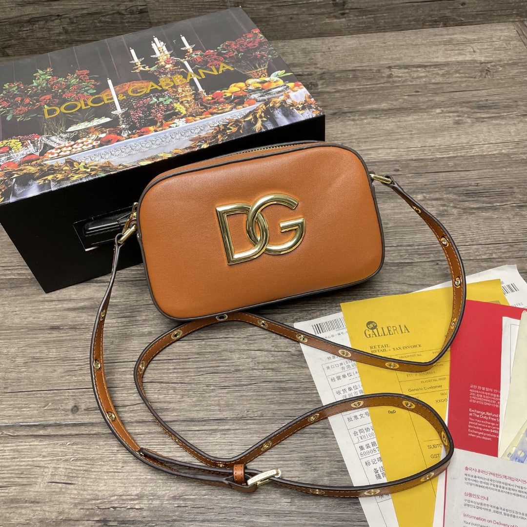 DG Crossbody 3.5 Bag Brown For Women 7.5in/19cm DG