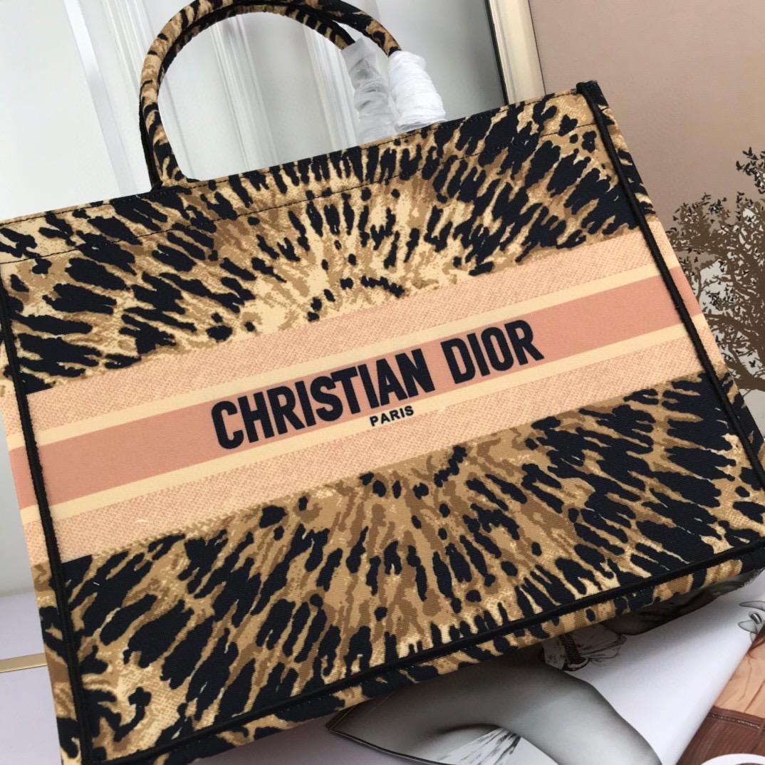 DI Large Book Tote Multicolor Tie & Embroidery, Multicolor, For Women Women’s Handbags, Shoulder Bags, 42cm CD M1286ZJAI M884