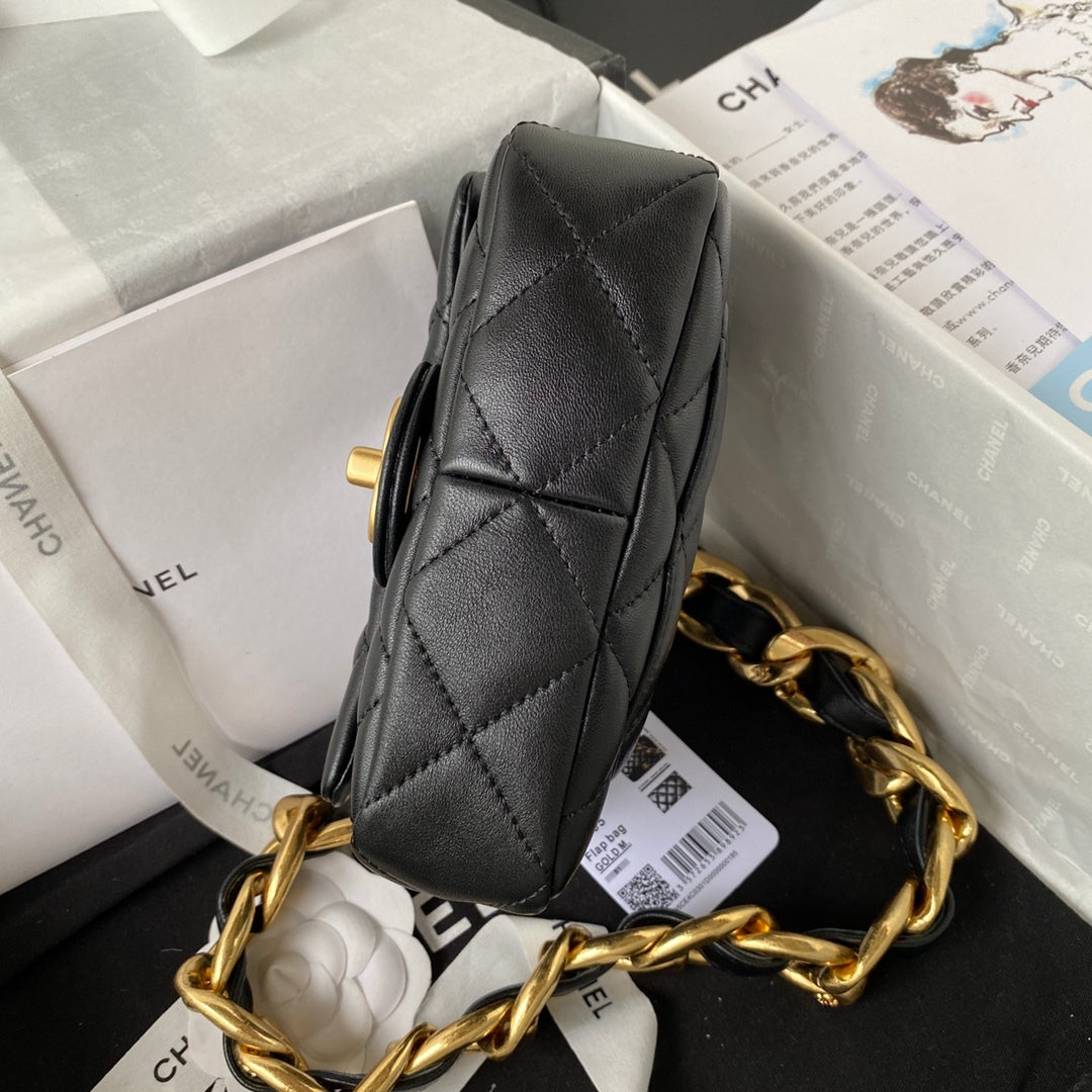 ChanelMini Flap Bag Black For Women, Women’s Bags Shoulder And Crossbody Bags 6.6in/17cm AS3213