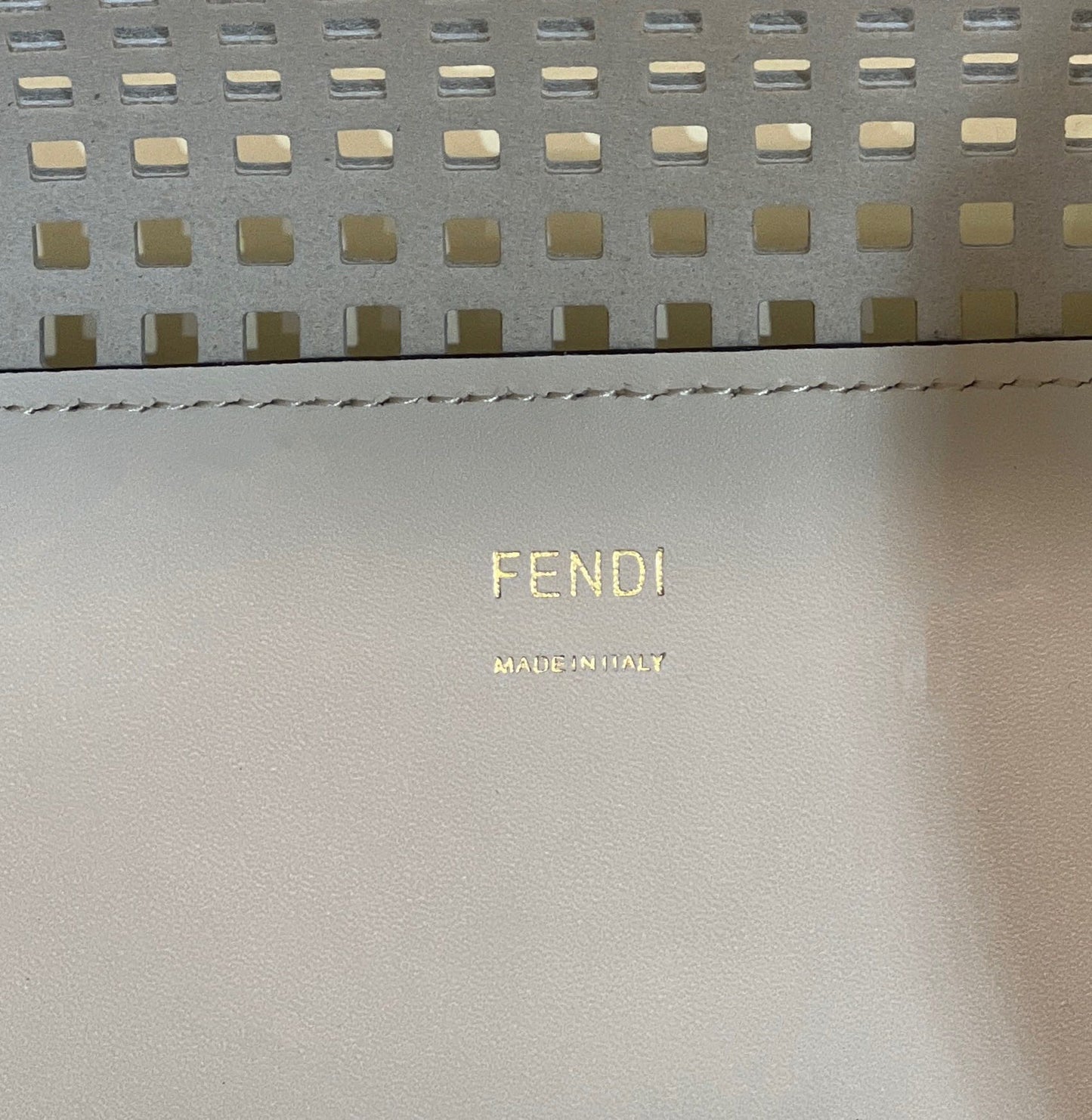 FI FI Sunshine Medium Two-toned perforated Bag For Woman 37cm/14.5in