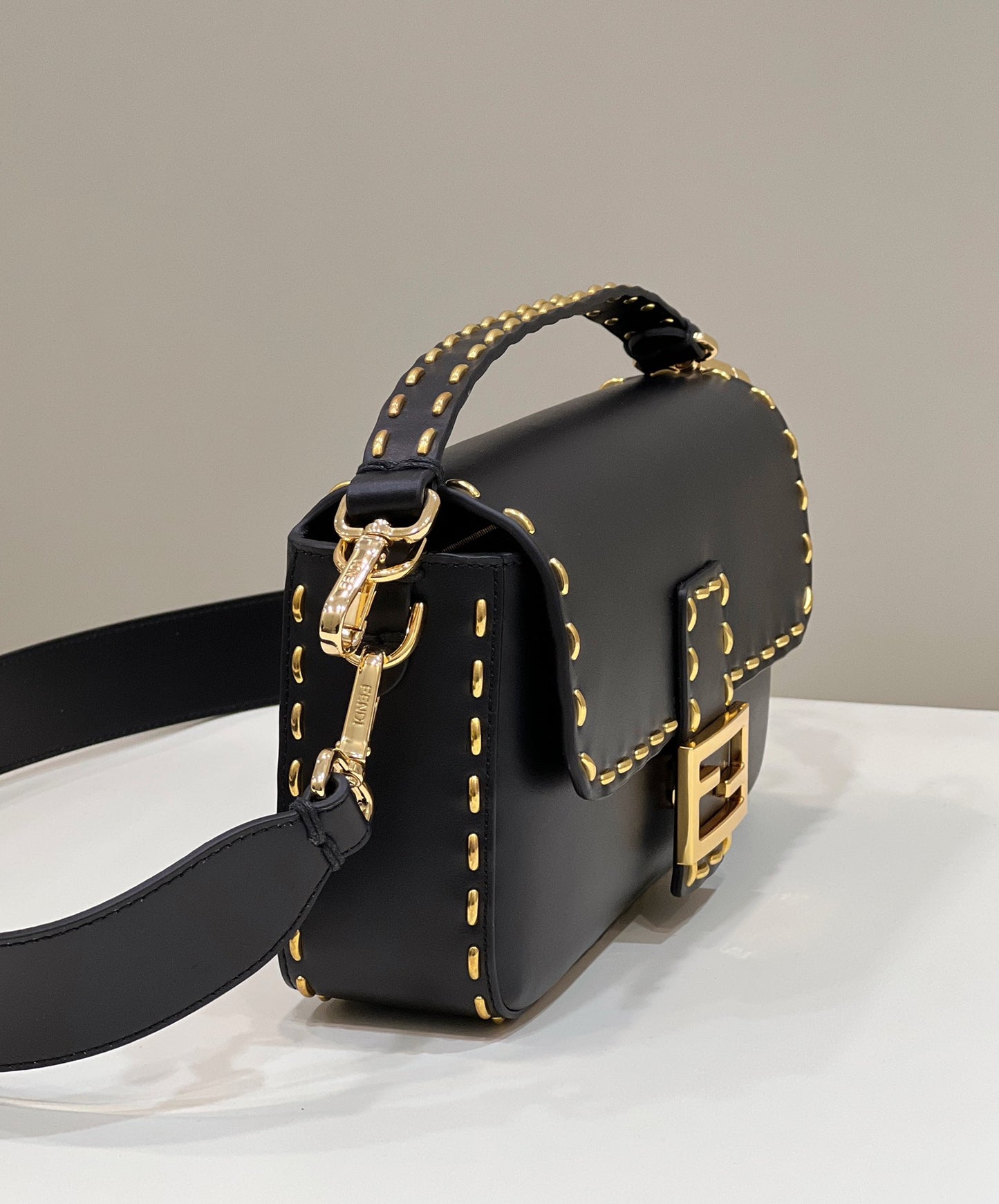 FI Mon Baguette Medium Black Bag For Woman 28cm/11in