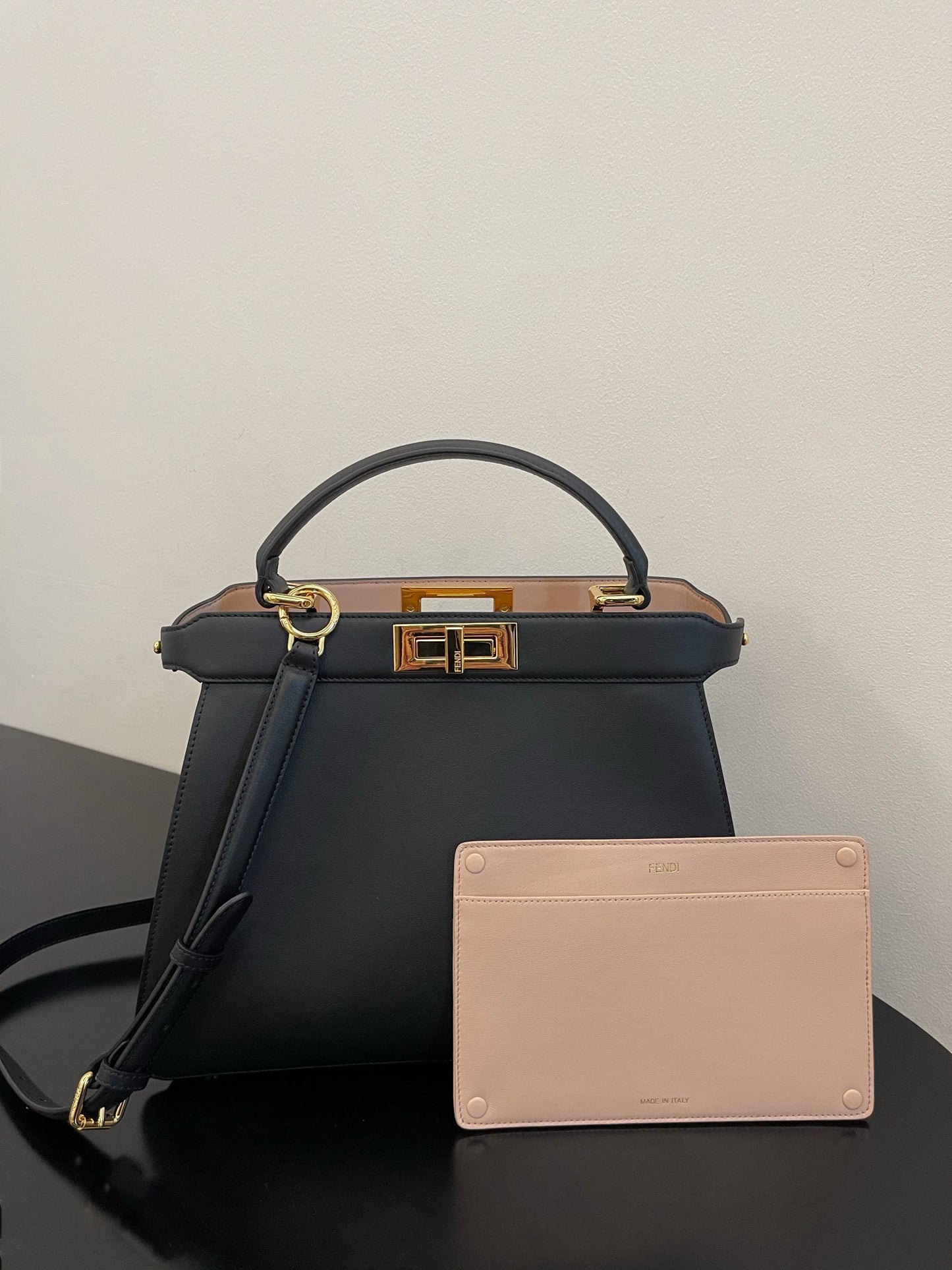 FI Peekaboo ISeeU Petite Black Small Bag For Woman 20cm/8in