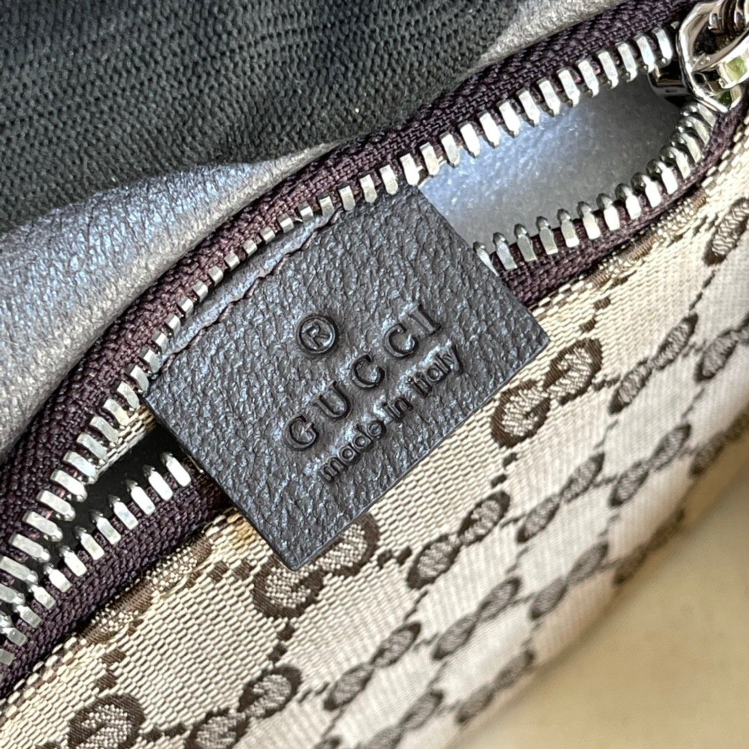gg Supreme Canvas Two Pocket Waist Belt Bag Beige/Ebony gg Supreme Canvas, With Brown For Men 3in/7.5cm gg 450956 493075