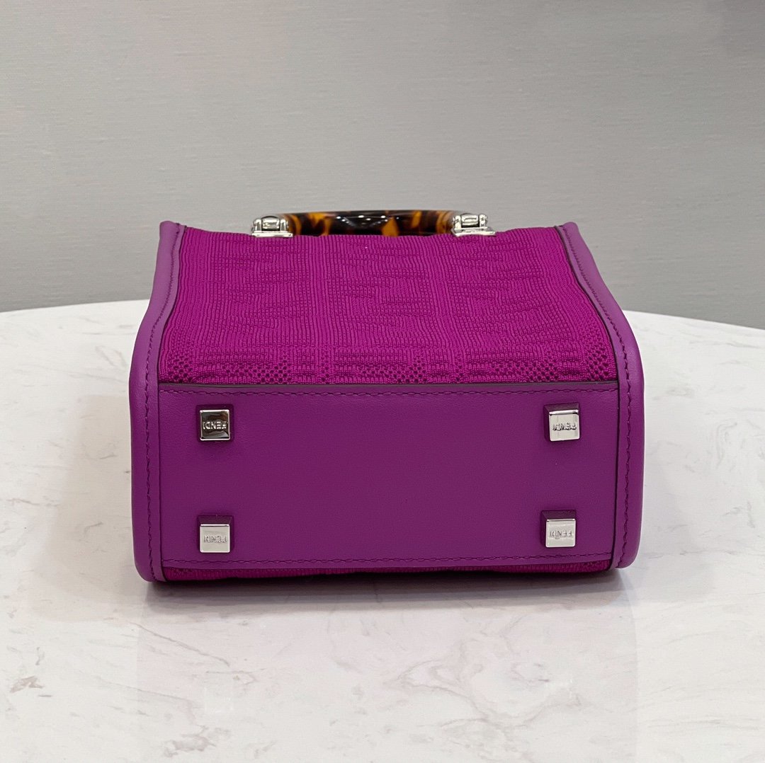 FI Mini Sunshine Shopper Purple For Women, Women’s Handbags, Shoulder And CrossBody Bags 7.1in/18cm FF 8BS051
