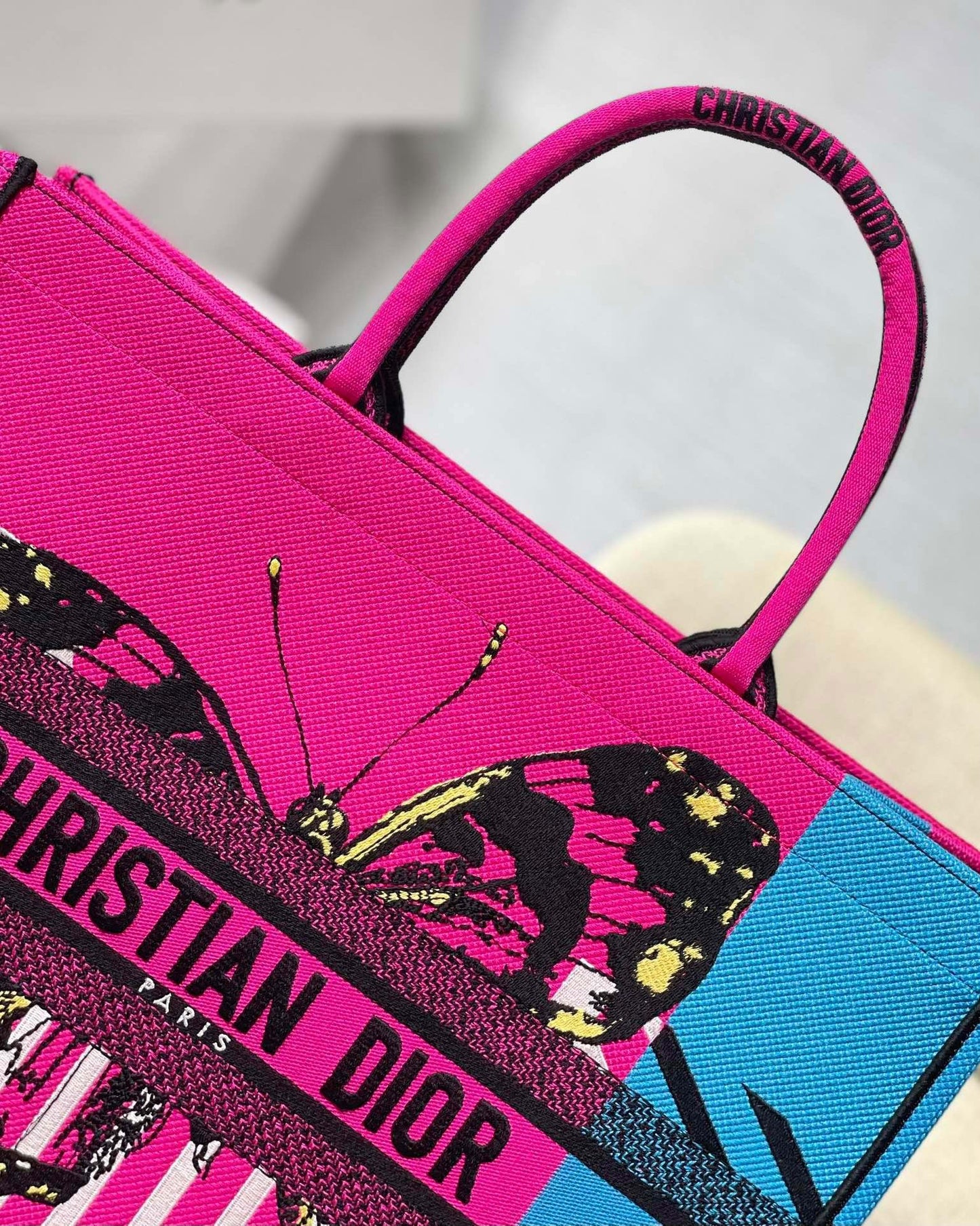 DI Large Book Tote Pink And Blue, For Women, Women’s Handbags 16.5in/42cm CD