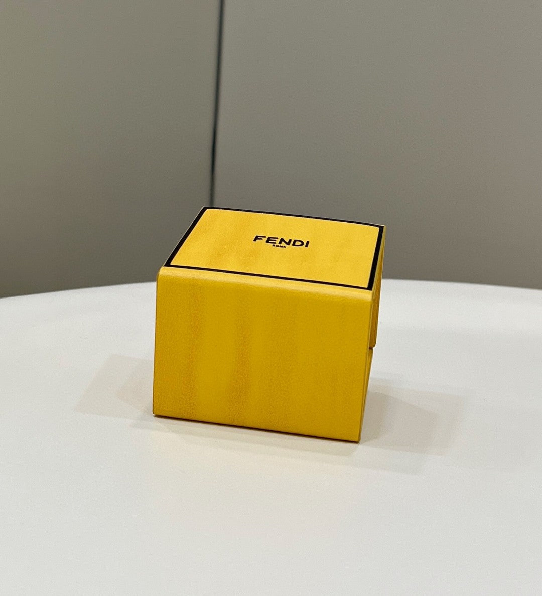 FI Logo Box Keychain Yellow Charm Bag For Woman 8cm/3in