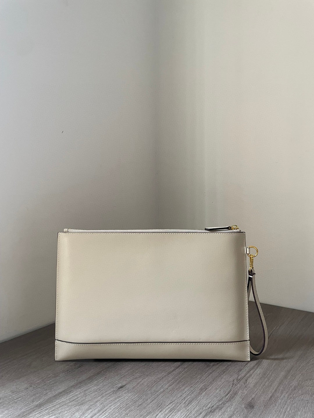 FI Flat Pouch White Large Pouch Bag For Woman 34cm/13in 8N0178AC9LF0K7E
