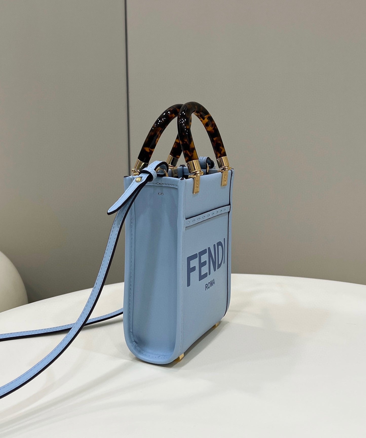 FI Sunshine Shopper Blue Mini Bag For Woman 13cm/5in