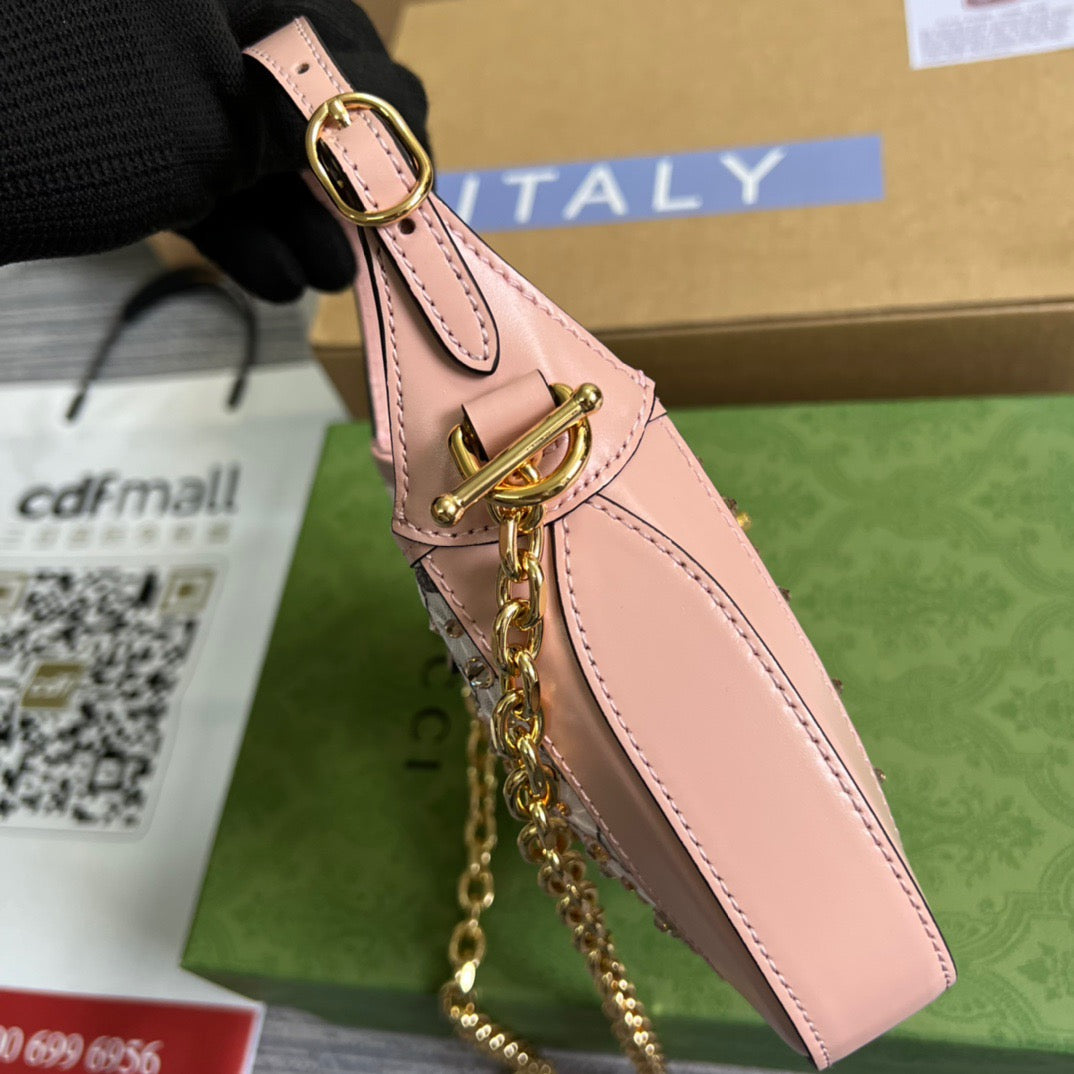 gg Jackie 1961 Mini Shoulder Bag Light Pink For Women, Women’s Bags 7.5in/19cm gg