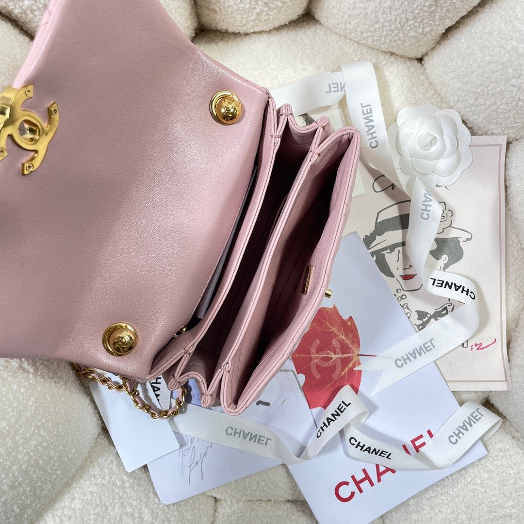 Chanel Flap Bag Gold Hardware PiNike For Women, Women’s Handbags, Shoulder Bags 7.9in/20cm AS3366