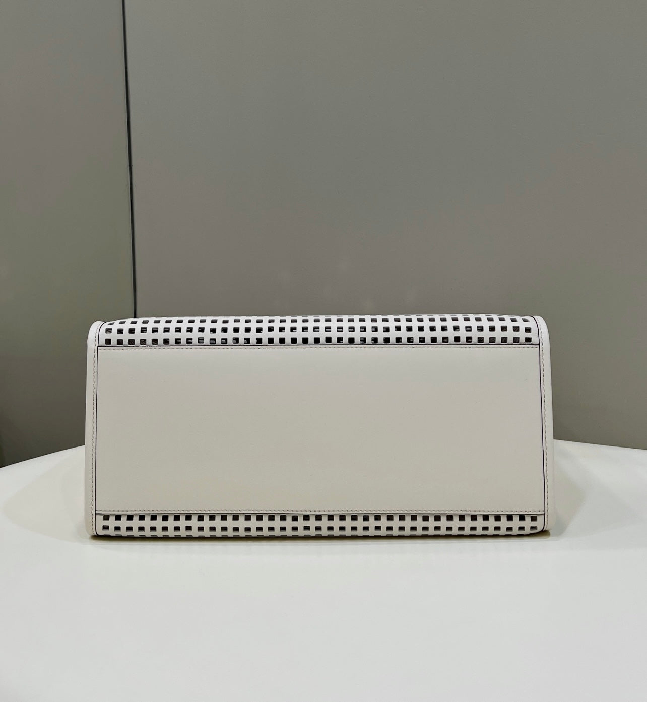 FI FI Sunshine Medium Two-toned perforated Bag For Woman 37cm/14.5in