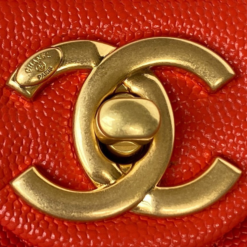 ChanelMini Flap Bag With Top Handle Gold Hardware Red For Women, Women’s Handbags, Shoulder Bags 7.9in/20cm AS2431