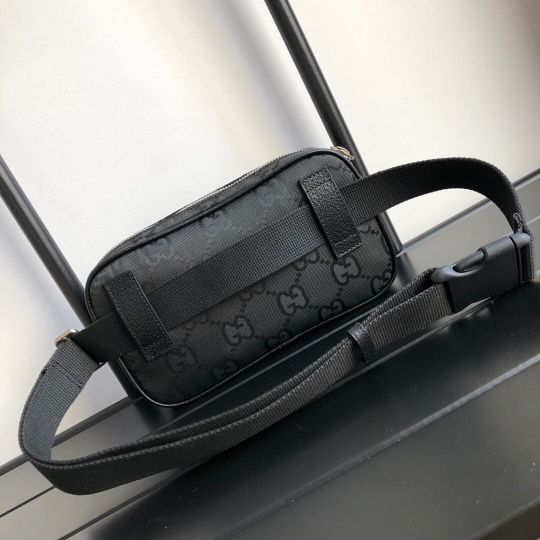 gg Off The Grid Belt Bag Black gg ECONYL® For Men 9.5in/24cm gg 631341 H9HBN 1000