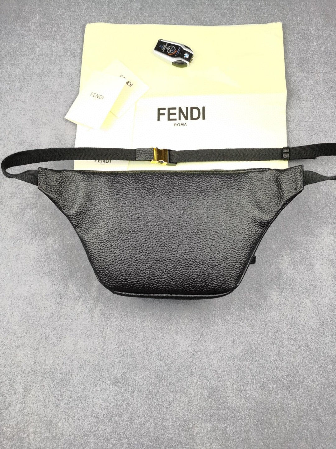 FI Little Monster Belt Bag Black For Men, Men’s Bag 7.9in/20cm FF