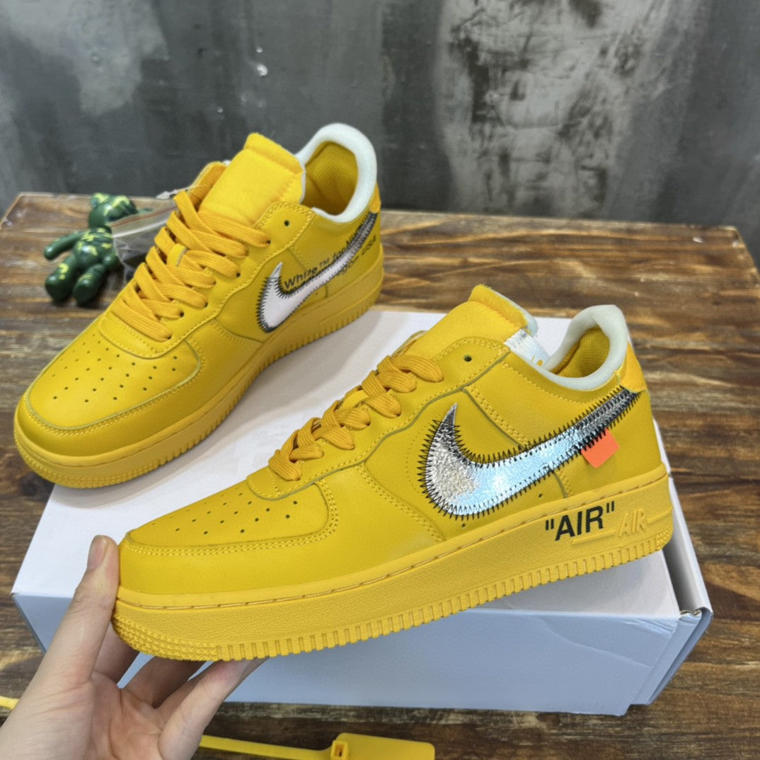NK Off White x Yellow AR.FRC 1 Low "University Gold" For Men DD1876