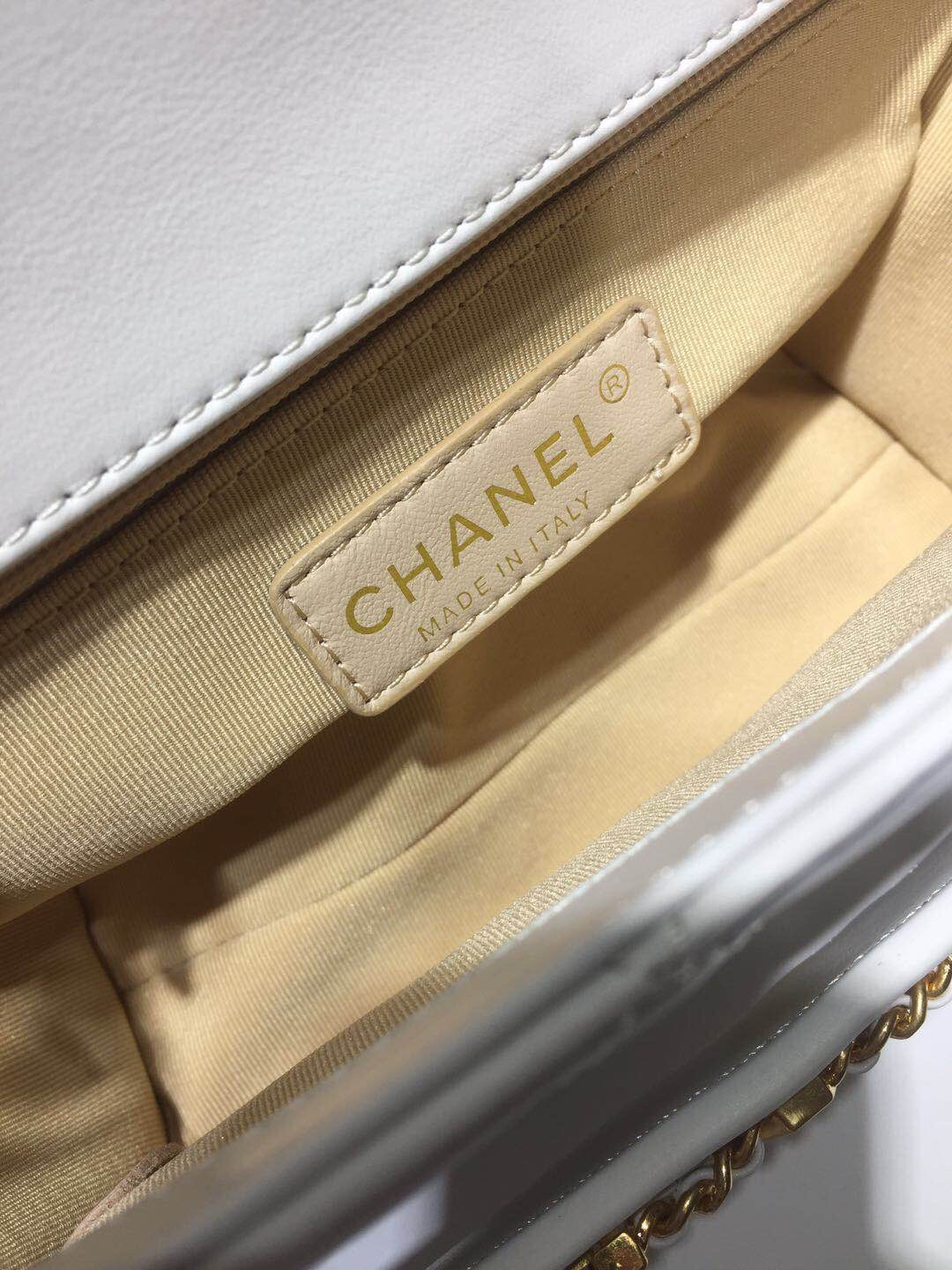 ChanelFront Logo Small Flap Bag Gold Hardware Apricot For Women, Women’s Handbags, Shoulder Bags 8.2in/21cm AS1490