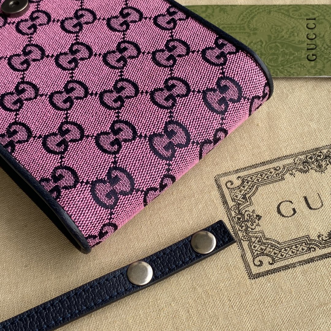 gg Mini Bag In Pink gg Canvas For Women 7in/18cm gg 657582