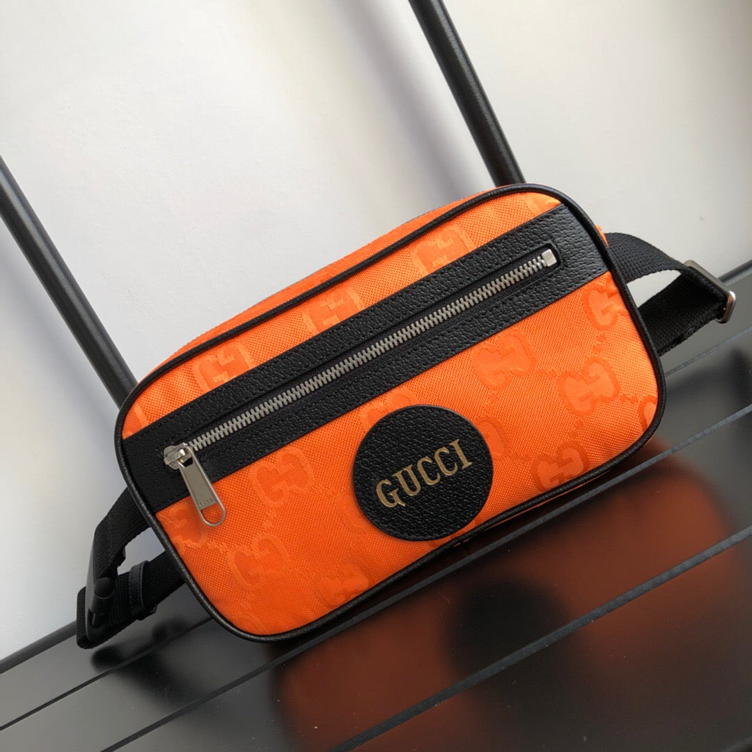 gg Off The Grid Belt Bag Orange gg ECONYL® For Men 9.5in/24cm gg