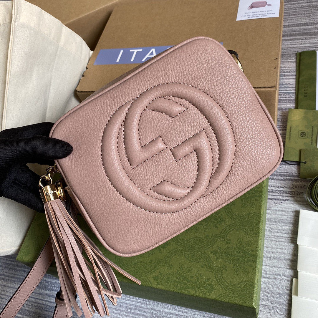 gg Soho Small Disco Bag Dust Pink For Women, Women’s Bags, Shoulder And Crossbody Bags 8in/21cm gg 308364