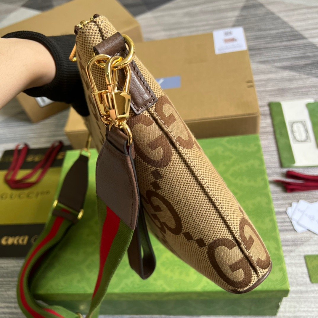 gg Jumbo gg Messenger Bag Camel And Ebony Jumbo gg Canvas For Women 9.6in/24.5cm gg 703468 92THF 1000