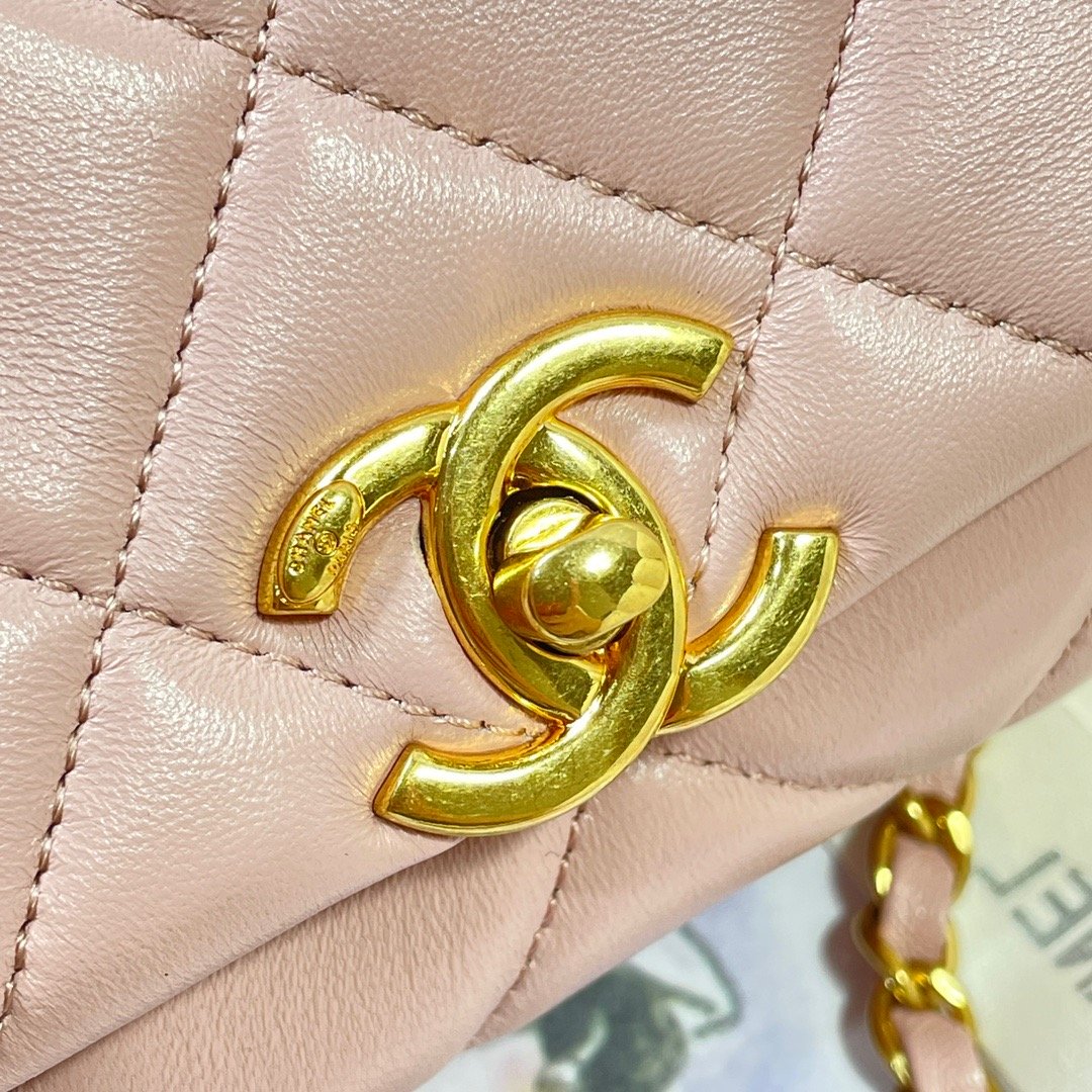 ChanelMini Flap Bag Gold Hardware PiNike For Women, Women’s Handbags, Shoulder Bags 6.7in/17cm AS3365