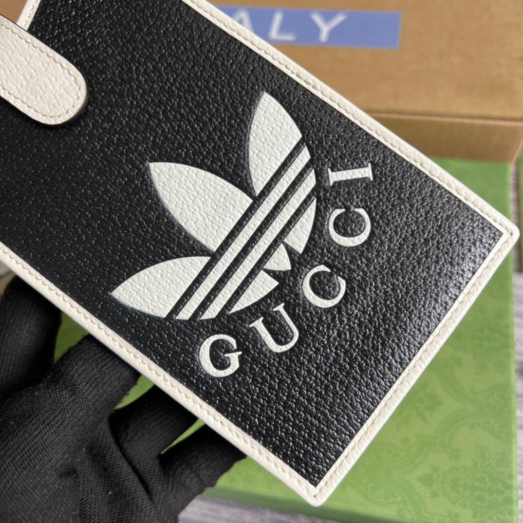 gg x Adidas Phone Case Black For Women, Women’s Bags 7.3in/18cm gg